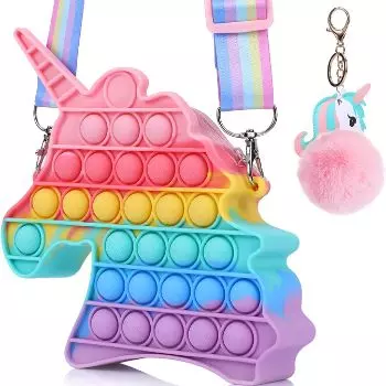 Pop It Rainbow Unicorn Shoulder Bag for All Occasions