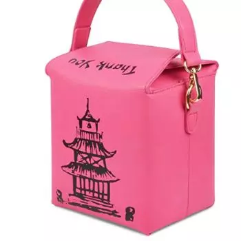 Fashionable Pink Chinese Takeout Cross Bag With Comfy Straps